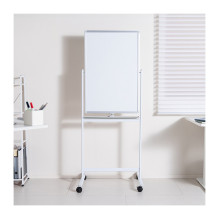 Balta sausai valoma lenta, mobili, dvipusė, metalinė, 60x90cm Balta sausai valoma lenta, mobili, dvipusė, metalinė, 60x90cm