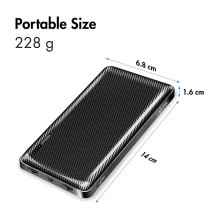 Mobile Power Bank, LiPo, 10.000 mAh, black Mobile Power Bank, LiPo, 10.000 mAh, black