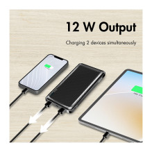 Mobile Power Bank, LiPo, 10.000 mAh, black Mobile Power Bank, LiPo, 10.000 mAh, black
