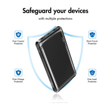 Mobile Power Bank, LiPo, 10.000 mAh, black Mobile Power Bank, LiPo, 10.000 mAh, black