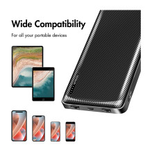 Mobile Power Bank, LiPo, 10.000 mAh, black Mobile Power Bank, LiPo, 10.000 mAh, black