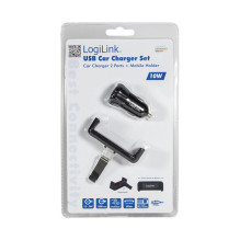 USB automobilinio įkroviklio rinkinys, 2port Įkroviklis + laikiklis USB automobilinio įkroviklio rinkinys, 2port Įkroviklis + laikiklis
