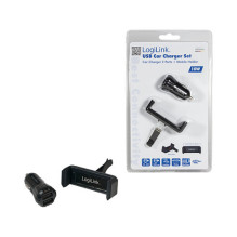 USB automobilinio įkroviklio rinkinys, 2port Įkroviklis + laikiklis USB automobilinio įkroviklio rinkinys, 2port Įkroviklis + laikiklis