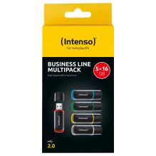 LAZDELĖ Intenso USB atmintinės verslo linija 16GB 5-pack
