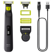 Rasierer QP6542 / 15 / OneBlade Pro 360 Face+Body Schwarz auf Grn