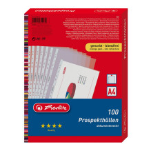 Herlitz Prospekthülle A4 genarbt Premium 100er Packung Herlitz Prospekthülle A4 genarbt Premium 100er Packung