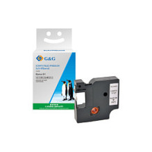 G&amp;G Schriftband 12mm x 7m sw-ws Komp. m. Dymo D1 / 45013 / S072053