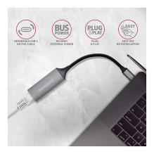 AXAGON ADE-TRC Gigabito Ethernet 10 / 100 / 1000 adapteris - USB 3.1 C tipo, titano pilkos spalvos AXAGON ADE-TRC Gigabito Ethernet 10 / 100 / 1000 adapteris - USB 3.1 C tipo, titano pilkos spalvos