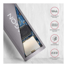 AXAGON ADE-TRC Gigabito Ethernet 10 / 100 / 1000 adapteris - USB 3.1 C tipo, titano pilkos spalvos AXAGON ADE-TRC Gigabito Ethernet 10 / 100 / 1000 adapteris - USB 3.1 C tipo, titano pilkos spalvos