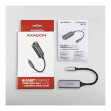 AXAGON ADE-TRC Gigabito Ethernet 10 / 100 / 1000 adapteris - USB 3.1 C tipo, titano pilkos spalvos AXAGON ADE-TRC Gigabito Ethernet 10 / 100 / 1000 adapteris - USB 3.1 C tipo, titano pilkos spalvos