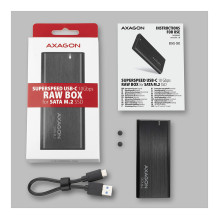 AXAGON EEM2-SBC RAW BOX externes Gehäuse für M.2 SSD USB-C 3.2 Gen 2 – schwarz AXAGON EEM2-SBC RAW BOX externes Gehäuse für M.2 SSD USB-C 3.2 Gen 2 – schwarz