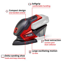 Einhell TE-OS 18 / 150 Li Solo Akku-Multischleifer Einhell TE-OS 18 / 150 Li Solo Akku-Multischleifer