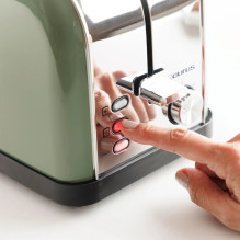 Taurus Vintage Olive-Coloured Toaster, 1500 W Taurus Vintage Olive-Coloured Toaster, 1500 W