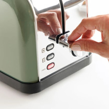 Taurus Vintage Olive-Coloured Toaster, 1500 W Taurus Vintage Olive-Coloured Toaster, 1500 W