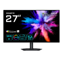 GIGABYTE GO27Q24G 27 colių OLED 2K QHD žaidimų monitorius – 2560 x 1440, 240Hz, 0.03ms, 275 cd / m², „FreeSync Premium“,