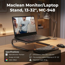 Maclean MC-948 Monitor / Laptop Stand for Screens 13-32", Maclean MC-948 Monitor / Laptop Stand for Screens 13-32",