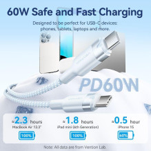 USB-C–USB-C jungtis, 1 m, juoda, TRDBF, VENTION USB-C–USB-C jungtis, 1 m, juoda, TRDBF, VENTION