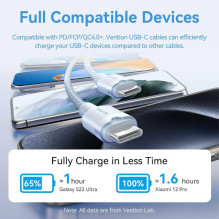 CABLE USB-C TO USB-C / 1M BLACK TRDBF VENTION CABLE USB-C TO USB-C / 1M BLACK TRDBF VENTION