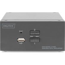 Jungiklis Digitus KVM Digitus Jungiklis 2 prievadų, dvigubas ekranas, 4K, DP Jungiklis Digitus KVM Digitus Jungiklis 2 prievadų, dvigubas ekranas, 4K, DP