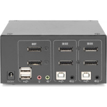 Jungiklis Digitus KVM Digitus Jungiklis 2 prievadų, dvigubas ekranas, 4K, DP Jungiklis Digitus KVM Digitus Jungiklis 2 prievadų, dvigubas ekranas, 4K, DP