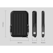 External hard drive HDD Silicon Power Armor A66 1TB black-blue (SP010TBPHD66SS3B)