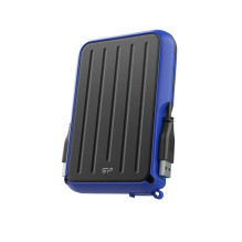 External hard drive HDD Silicon Power Armor A66 1TB black-blue (SP010TBPHD66SS3B)