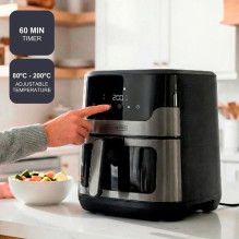 Karšto oro gruzdintuvė - BLACK+DECKER BXAF8001E 1 700 W 8 l juoda Karšto oro gruzdintuvė - BLACK+DECKER BXAF8001E 1 700 W 8 l juoda