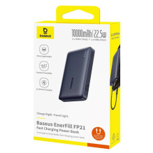Išorinė baterija - Baseus EnerFill FP21 22,5 W 10 000 mAh juoda Išorinė baterija - Baseus EnerFill FP21 22,5 W 10 000 mAh juoda