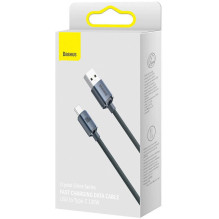 USB laidas - Baseus Crystal Shine USB-C į USB-A laidas 100 W 1,2 m juodas