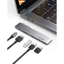 Ugreen 60559 laptop dock / port replicator USB 3.2 Gen 1 (3.1 Gen 1) Type-C Silver