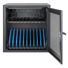 Manhattan Laptop Charging Cabinet Desktop via AC Adapter (EU) 10-bay, Install device's AC Adapter (power cables) into un Manhattan Laptop Charging Cabinet Desktop via AC Adapter (EU) 10-bay, Install device's AC Adapter (power cables) into un