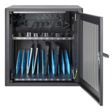 Manhattan Laptop Charging Cabinet Desktop via AC Adapter (EU) 10-bay, Install device's AC Adapter (power cables) into un Manhattan Laptop Charging Cabinet Desktop via AC Adapter (EU) 10-bay, Install device's AC Adapter (power cables) into un