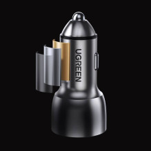 Ugreen 60980 mobile device charger Universal Silver Cigar lighter Fast charging Auto Ugreen 60980 mobile device charger Universal Silver Cigar lighter Fast charging Auto
