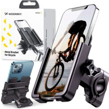 Wozinsky Wozinsky metal bicycle phone holder, scooters black (WBHBK3)