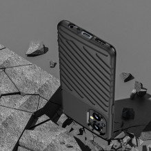 „Hurtel Thunder Case“ lankstus šarvuotas dėklas, skirtas „OnePlus Nord N20 5G“, juodas