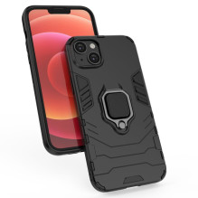 Hurtel - Ring Armor case for iPhone 14 Plus armored cover magnetic holder ring black