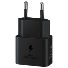 Samsung Samsung EP-T2510XBEGEU 25W SFC GaN wall charger with USB-C cable - black Samsung Samsung EP-T2510XBEGEU 25W SFC GaN wall charger with USB-C cable - black