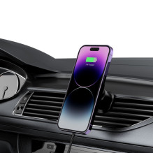 Tech-Protect Tech-Protect MM15W-V1 Car Phone Holder with MagSafe 15W Inductive Charger for Air Vent - Black Tech-Protect Tech-Protect MM15W-V1 Car Phone Holder with MagSafe 15W Inductive Charger for Air Vent - Black