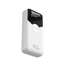 Wozinsky Wozinsky WFC-15W 20000mAh 22.5W PD20W Powerbank with Built-in Lightning and USB-C Cables - White