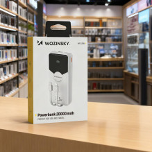 Wozinsky Wozinsky WFC-15W 20000mAh 22.5W PD20W Powerbank with Built-in Lightning and USB-C Cables - White