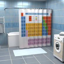 Shower curtain Periodic Table of Elements 180x180cm Shower curtain Periodic Table of Elements 180x180cm