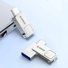 Orico Orico U301 64GB USB-A USB-C USB 3.2 Gen 1 Pendrive - Silver