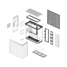 HAVN HS 420 PC-Gehäuse, Midi-Tower, E- ATX, Tempered Glass - weiß