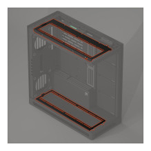 HAVN HS 420 ventiliatoriaus laikikliai, skirti 360 mm radiatoriui - schwarz HAVN HS 420 ventiliatoriaus laikikliai, skirti 360 mm radiatoriui - schwarz