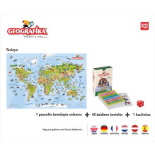 Mokomasis stalo žaidimas Geografika - Tyrinėk Pasaulį lietuvių kalba 4+