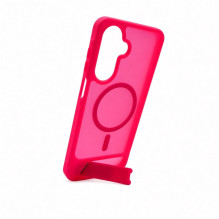 Evelatus Samsung Galaxy A17 4G / A17 5G Rubber Coated MagSafe With Stand Case Hot Pink