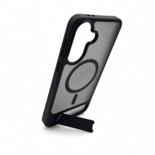 Evelatus Samsung Galaxy A57 Rubber Coated MagSafe With Stand Case Black Evelatus Samsung Galaxy A57 Rubber Coated MagSafe With Stand Case Black