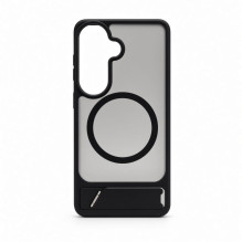 Evelatus Samsung Galaxy S26 Rubber Coated MagSafe With Stand Case Black