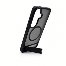 Evelatus Samsung Galaxy S26 Rubber Coated MagSafe With Stand Case Black