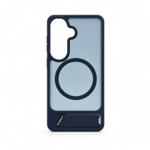 Evelatus Samsung Galaxy S26 Rubber Coated MagSafe With Stand Case Navy Blue
